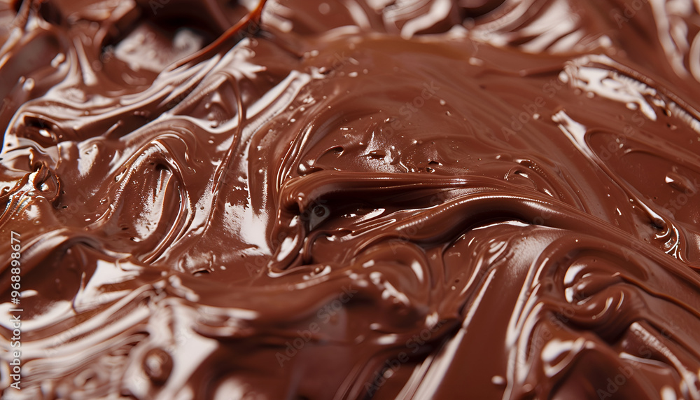 Tasty melted chocolate as background, closeup view Tasty melted chocolate as background, closeup view