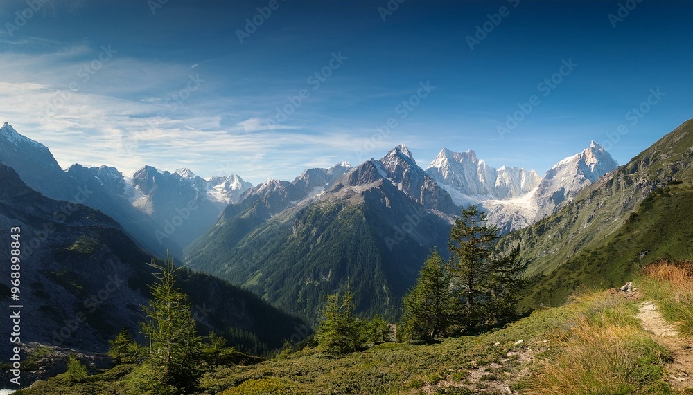 Fototapeta premium Beautiful scenery of mountains