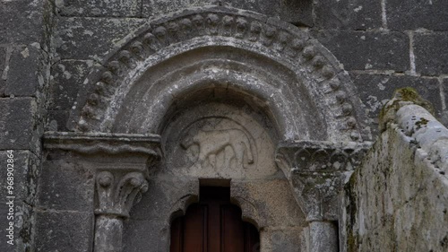 Wallpaper Mural Establishing shot of Church Santa Baia de Beiro in Beiro, Ourense, Galicia, Spain Torontodigital.ca