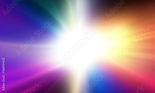 Multicolored background with a white flickering flash in the center