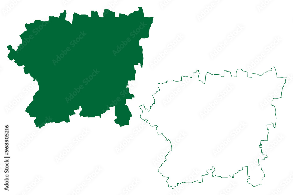 Dharwad district (Karnataka State, Republic of India, Belgaum division) map vector illustration, scribble sketch Dharwad map Dharwad district (Karnataka State, Republic of India, Belgaum division) map vector illustration, scribble sketch Dharwad map