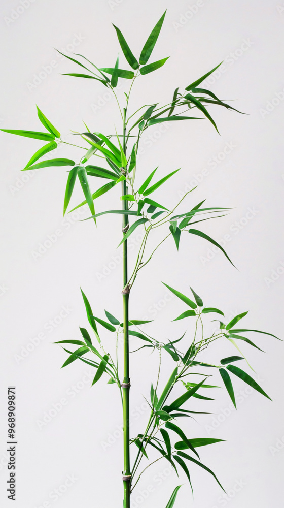 Obraz premium bamboo leaves isolated on white background