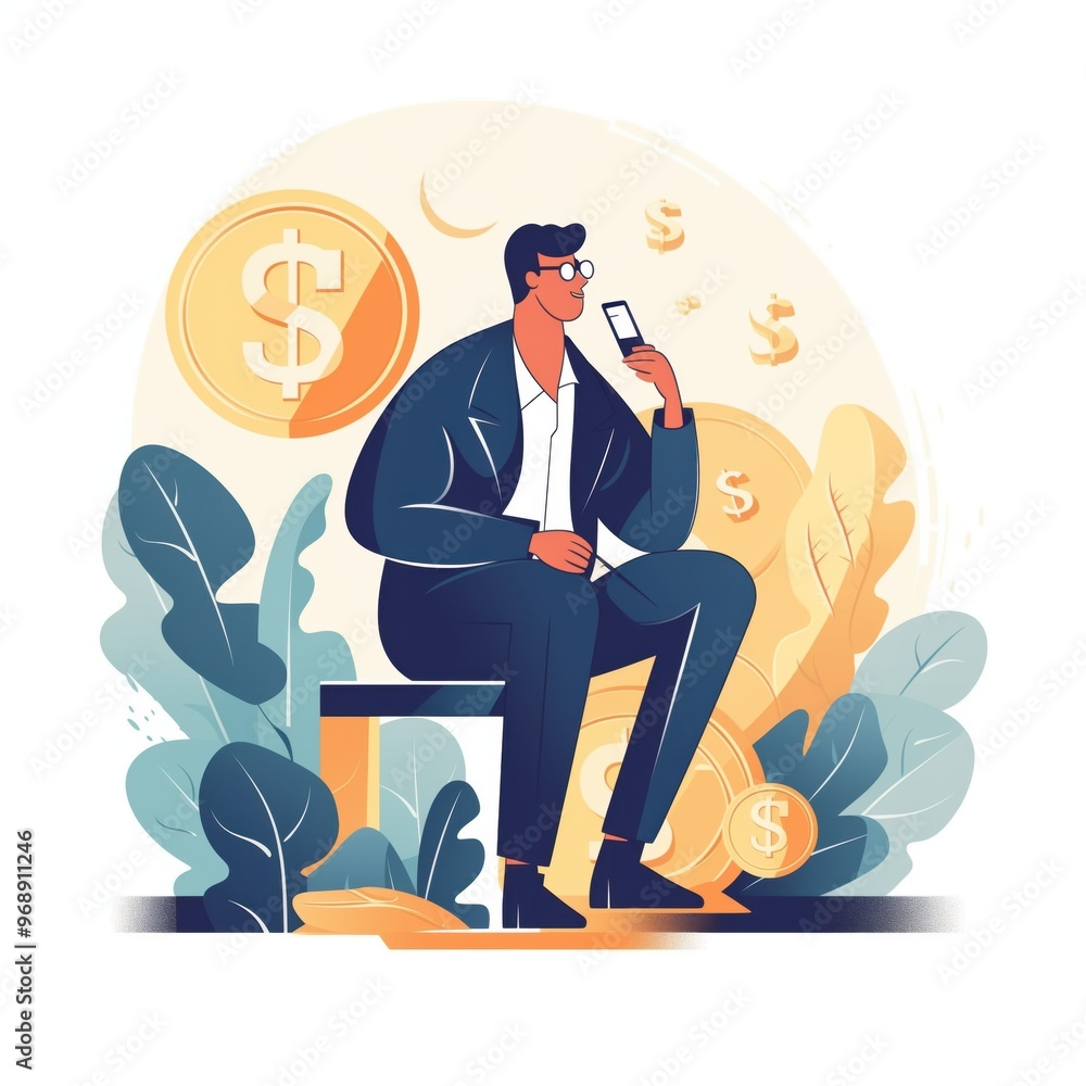 Investment, stock trading app. Online investment with smartphone concept. Analytical service Investment, stock trading app. Online investment with smartphone concept. Analytical service