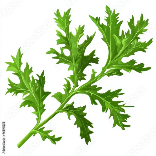 A vibrant green leaf showcasing a unique, jagged shape, perfect for culinary or botanical visuals.