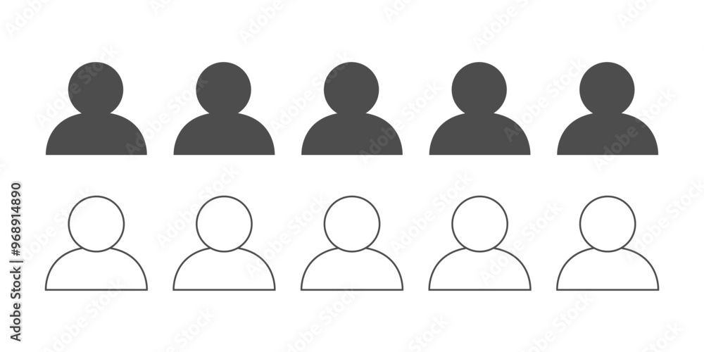 A Varied Collection of People Icons Tailored for Contemporary Artistic Design Needs A Varied Collection of People Icons Tailored for Contemporary Artistic Design Needs