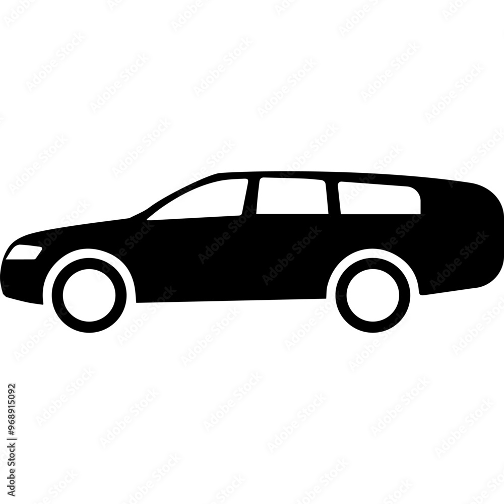 Fototapeta premium Wagon Car Silhouette