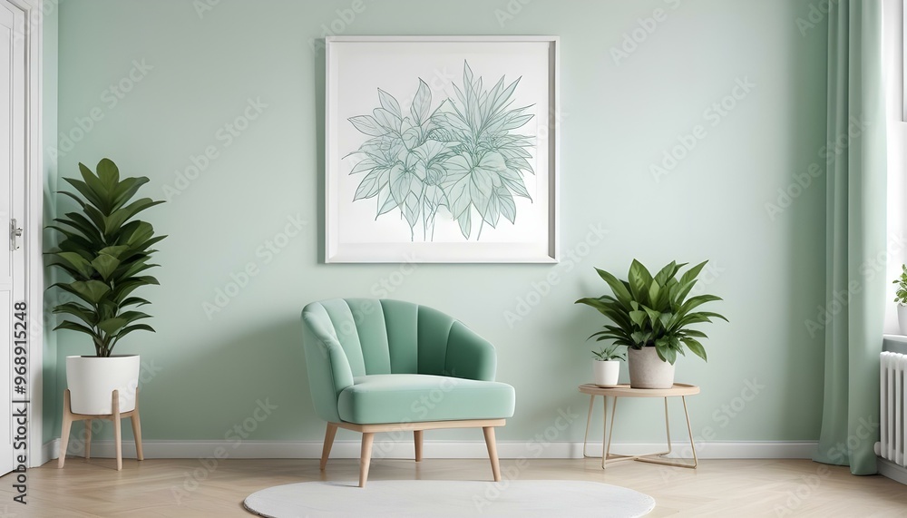 Photo modern style interior room 3d illustration Interior frame living room with colorful white sofa Photo modern style interior room 3d illustration Interior frame living room with colorful white sofa