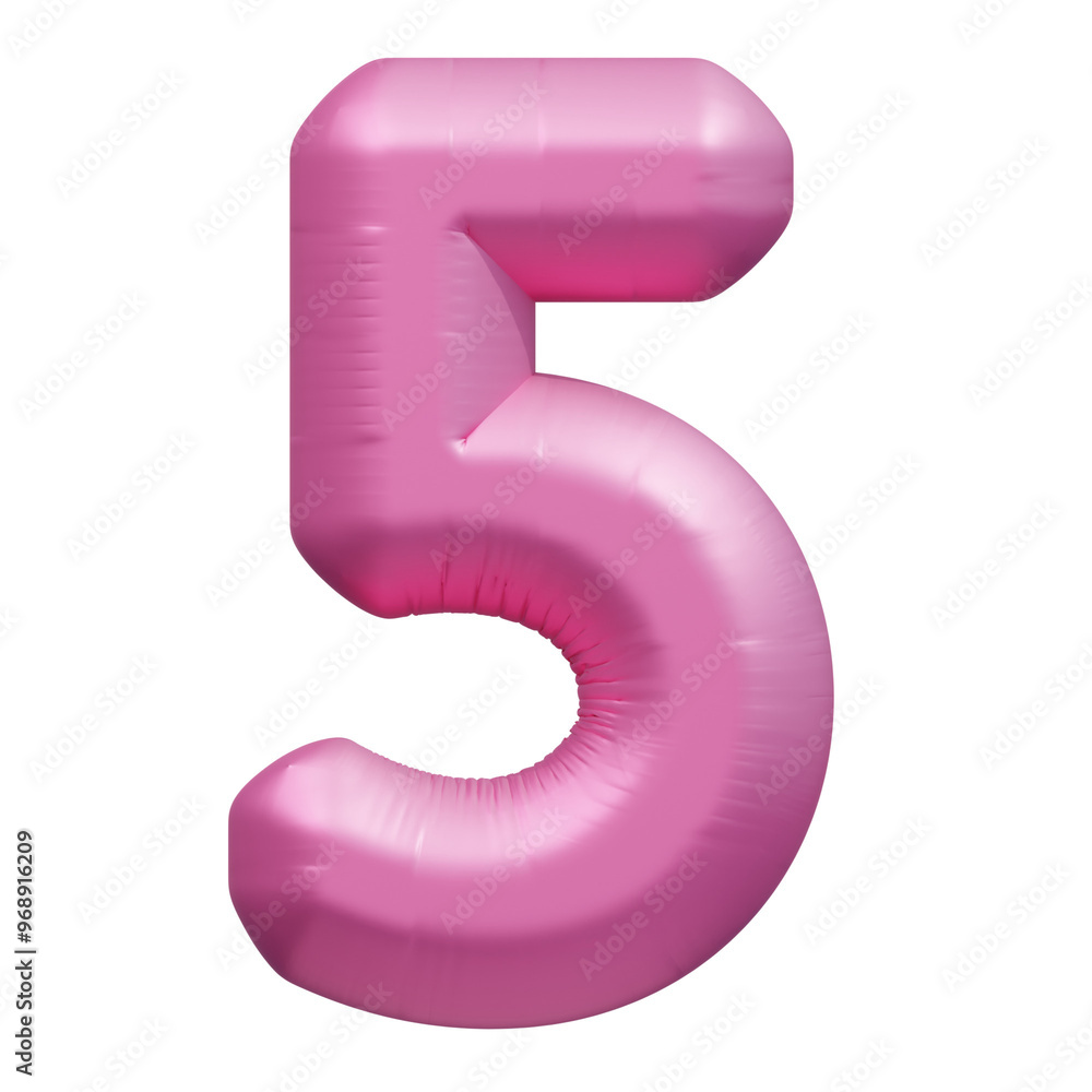 Pink Ballon Number 3D Illustration Pink Ballon Number 3D Illustration