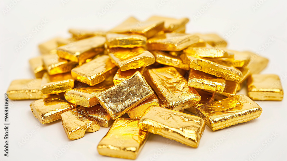 gold bars on a white background gold bars on a white background