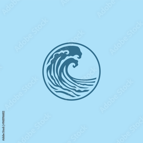 wave logo vector