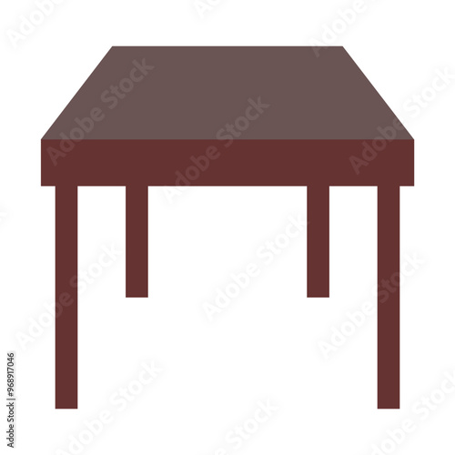 cartoon wooden table illustration or icon