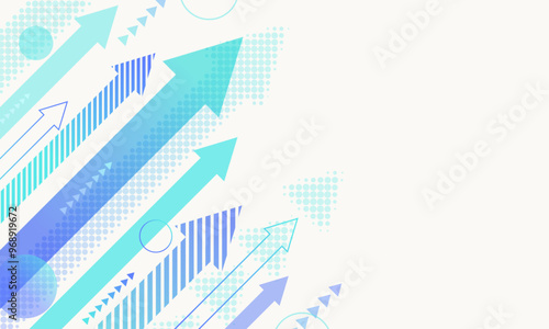 Growing arrow vector design background
