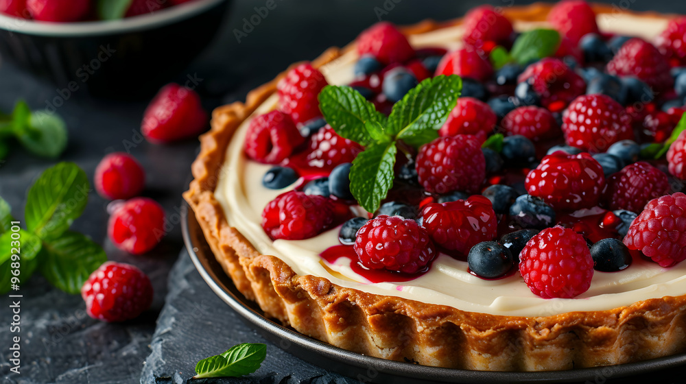 Summer Berry Tart Lush Garden Water Reflections Summer Berry Tart Lush Garden Water Reflections