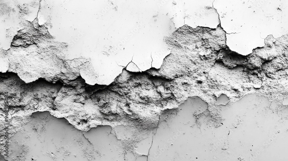 Fototapeta premium Cracked and Weathered Concrete Wall Generative AI