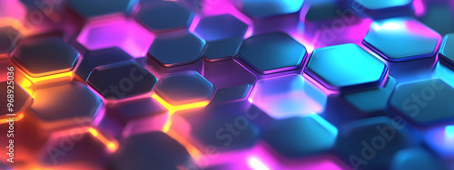 Minimalistic Hexagonal Glow Pattern