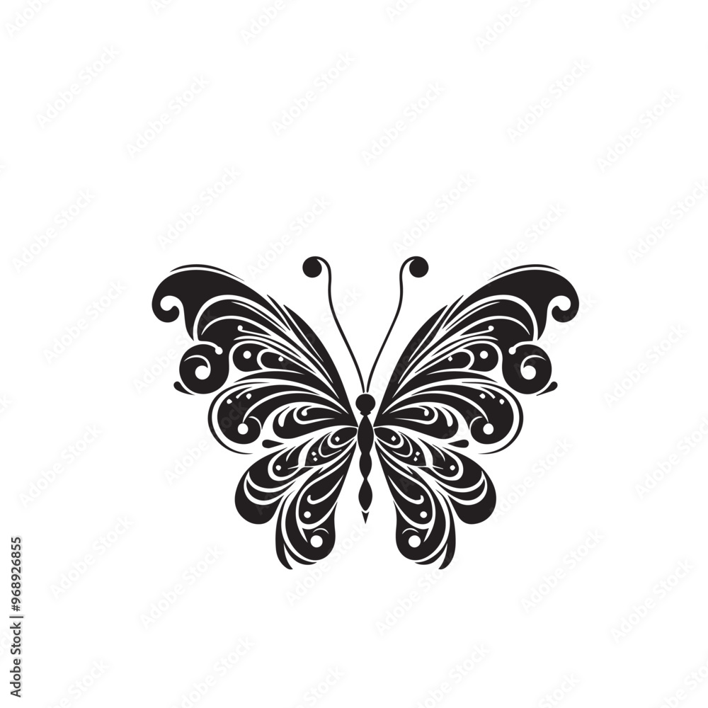 Butterfly silhouette. Butterfly logo vector design isolated on white background. Butterfly silhouette. Butterfly logo vector design isolated on white background.