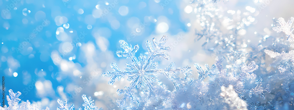 Snowflakes Falling in the Blue Frost Snowflakes Falling in the Blue Frost
