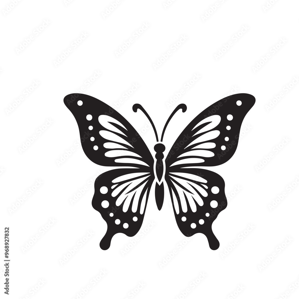 Butterfly silhouette. Butterfly logo vector design isolated on white background. Butterfly silhouette. Butterfly logo vector design isolated on white background.