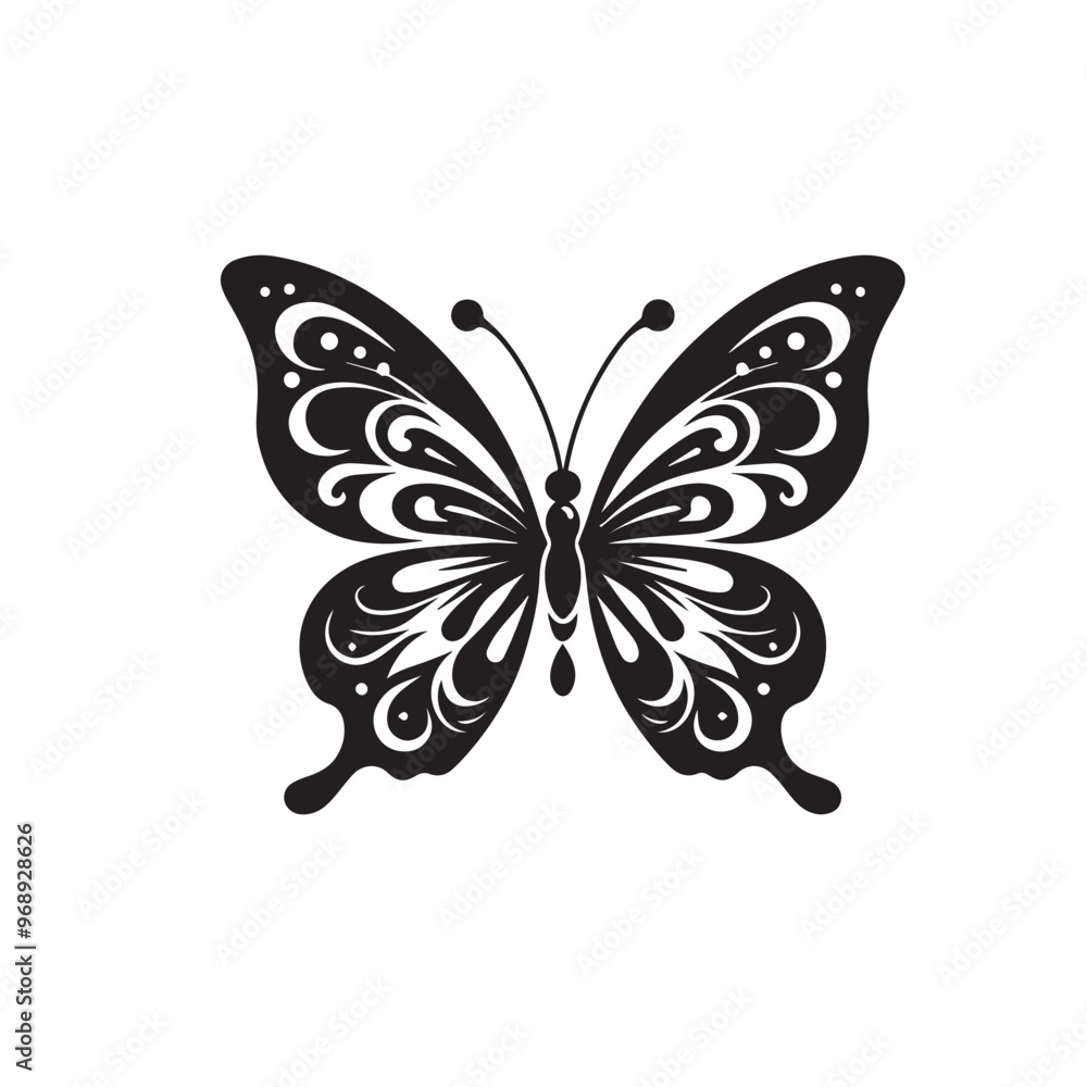 Butterfly silhouette. Butterfly logo vector design isolated on white background. Butterfly silhouette. Butterfly logo vector design isolated on white background.