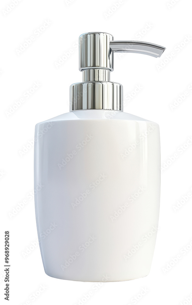 Obraz premium White soap dispenser on transparent background