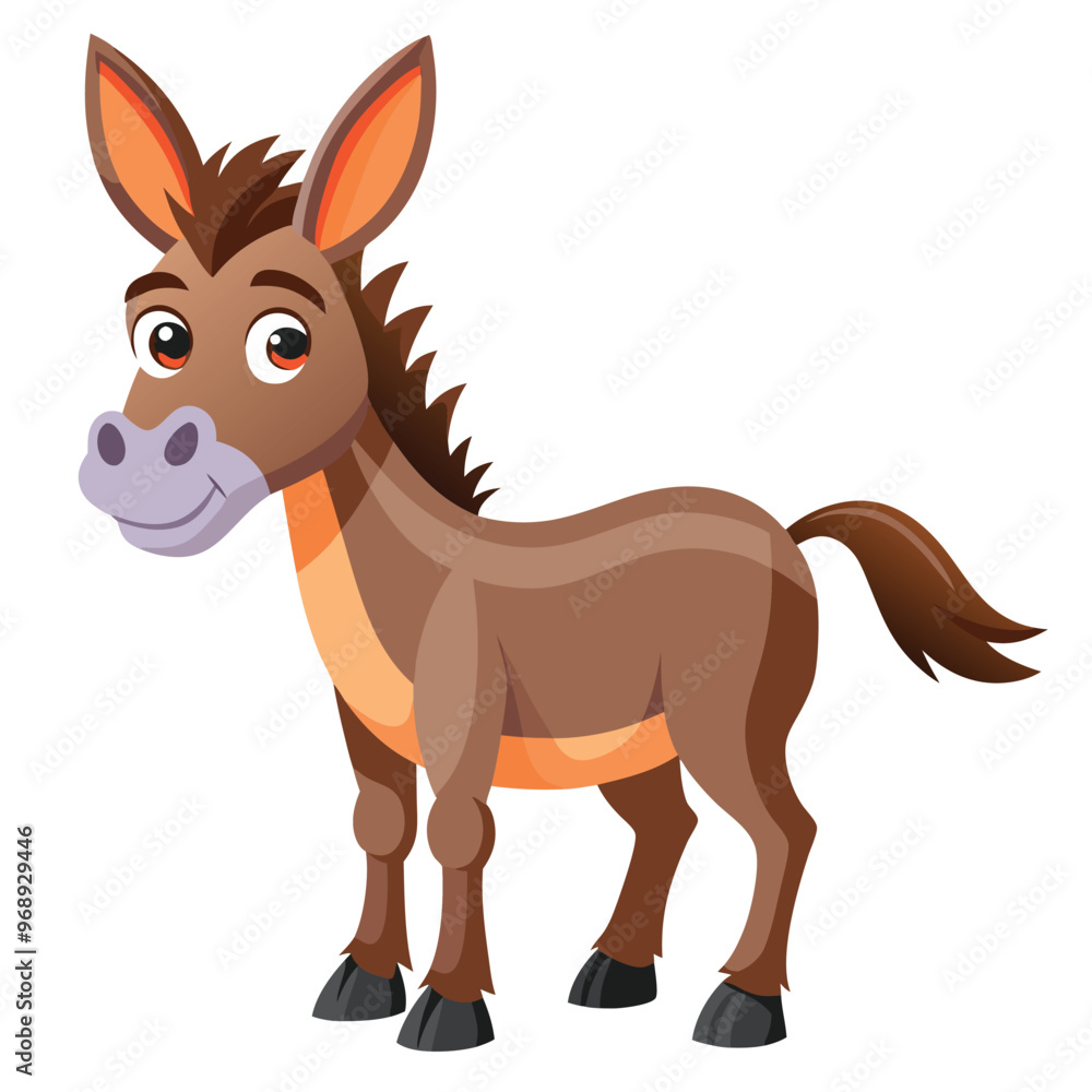 Print Donkey Clipart Vector Illustration of Farm Animal Art Design for Kids Projects and Educational Materials Print Donkey Clipart Vector Illustration of Farm Animal Art Design for Kids Projects and Educational Materials