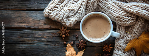 Warm Coffee and Autumn Decor