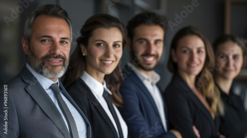 Men and women in business suits.