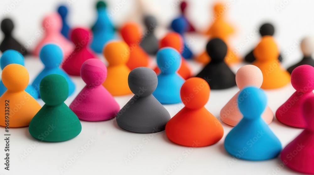 Obraz premium Vibrant 3D Clay Networking Icon, dynamic design, colorful representation, ideal for marketing materials, prominently displayed against a clean white backdrop