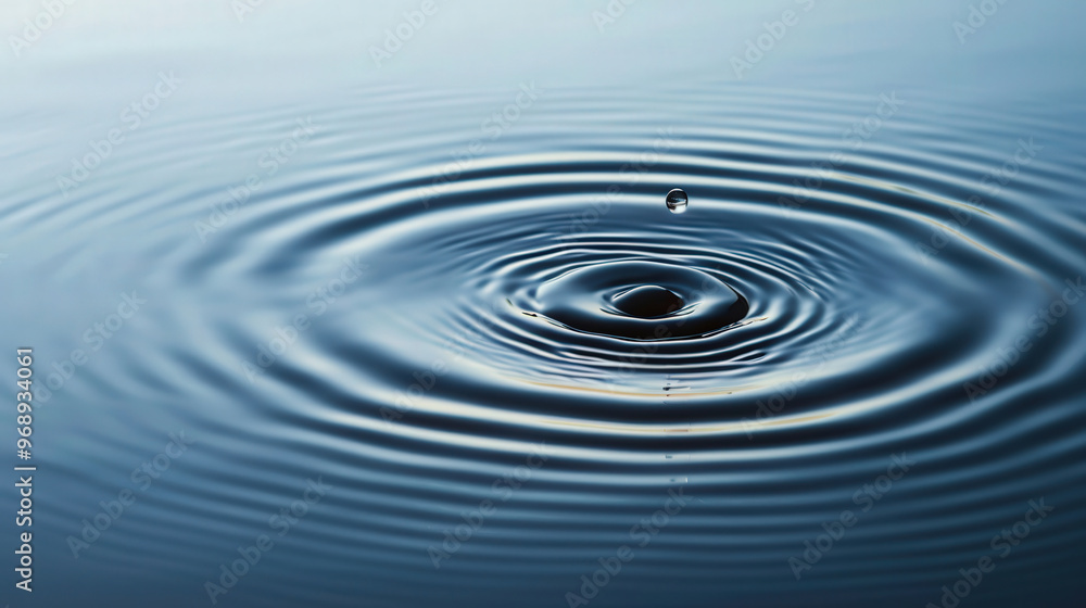 Serene Ripple Effect, a tranquil scene highlighting a singular water droplet causing gentle ripples on a still surface, embodying simplicity and harmony. Serene Ripple Effect, a tranquil scene highlighting a singular water droplet causing gentle ripples on a still surface, embodying simplicity and harmony.