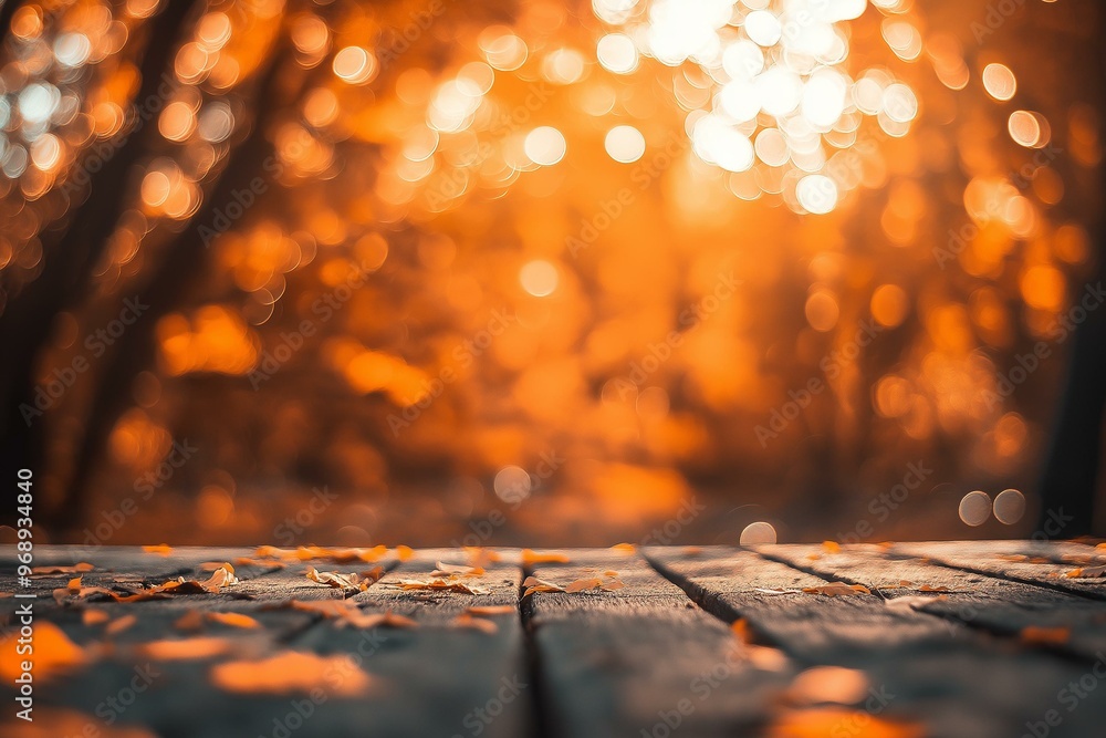 Autumn Serenity on a Wooden Bridge