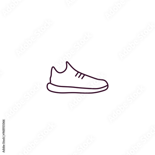 gym shoes outline icon. Linear vector from fashion concept. Thin line gym shoes icon isolated on white background