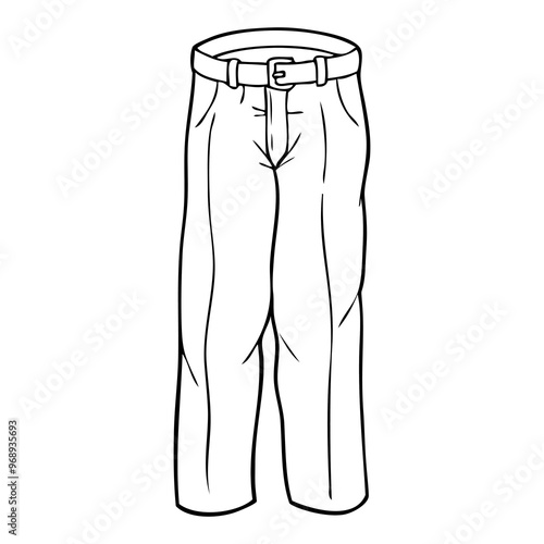 trousers outline vector illustration