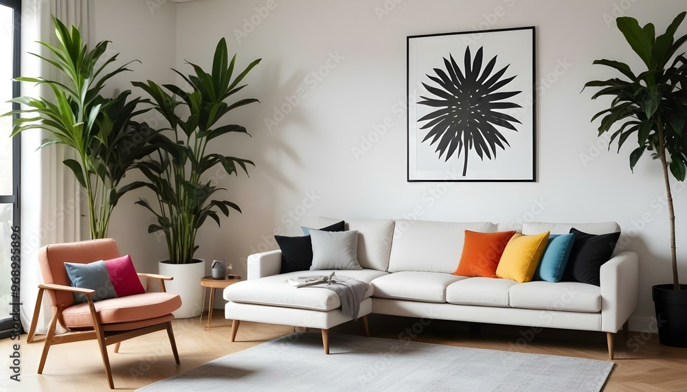 Photo modern style interior room 3d illustration Interior,Kitchen,Washrooms frame living room with colorful white sofa,led with blank frame Photo modern style interior room 3d illustration Interior,Kitchen,Washrooms frame living room with colorful white sofa,led with blank frame