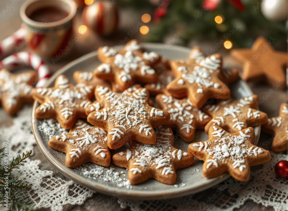 Christmas cake cookie icing decoration table Christmas cake cookie icing decoration table