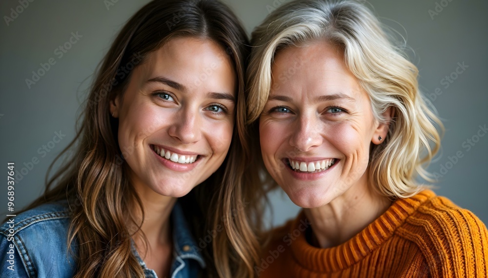 mother and daughter smiling mother and daughter smiling