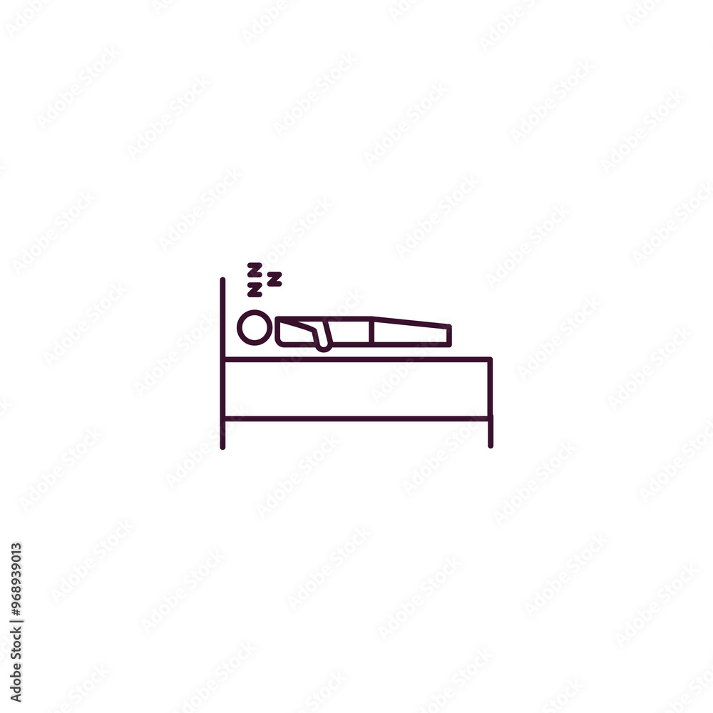 lazy human outline icon. Linear vector from feelings concept. Thin line lazy human icon isolated on white background lazy human outline icon. Linear vector from feelings concept. Thin line lazy human icon isolated on white background