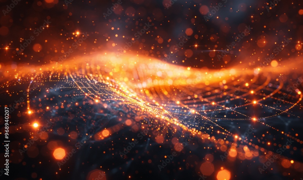 Obraz premium Abstract digital background. Can be used for technological processes, neural networks and AI, digital storages, sound and graphic forms, science, education