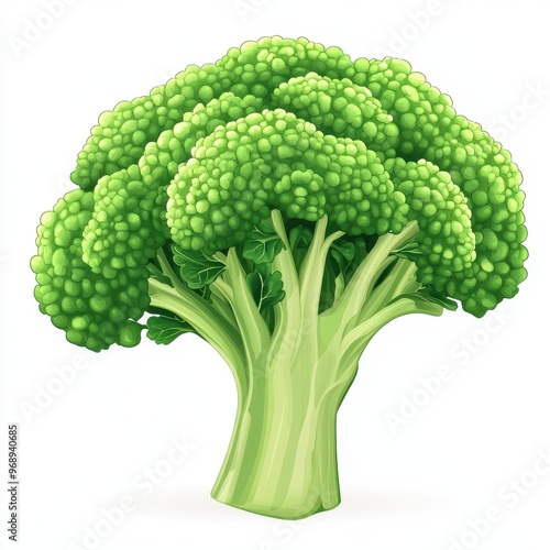 Vibrant and fresh broccoli with rich green color. A perfect addition to healthy meals and culinary creations.