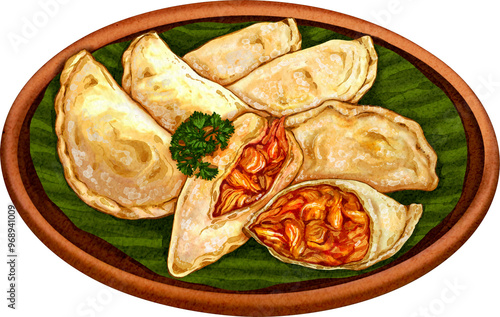 Cireng Isi Ayam Pedas Illustration photo