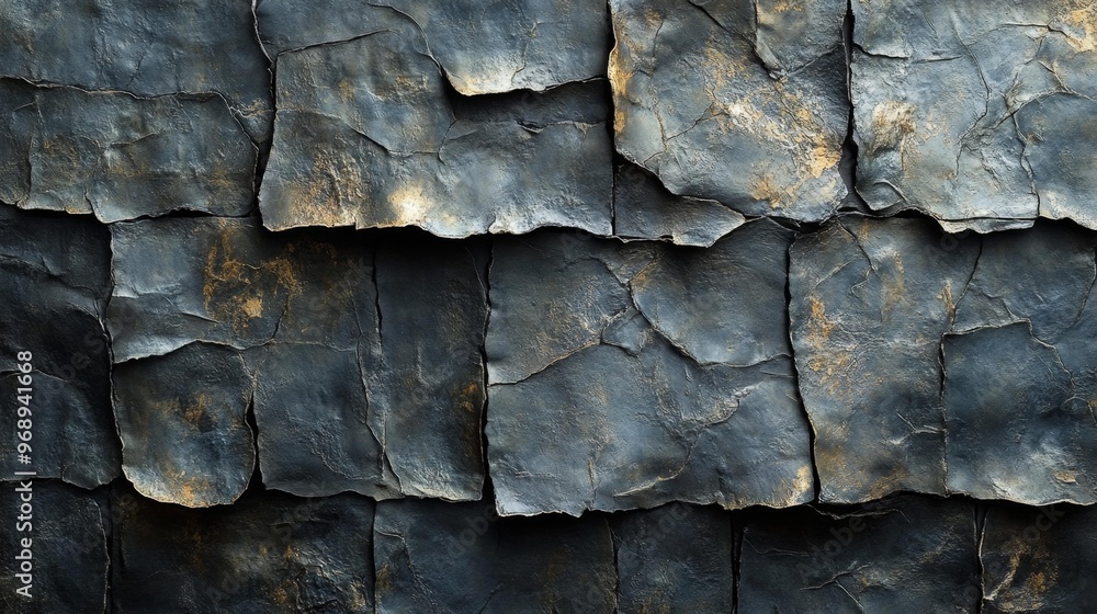 Textured Slate Stone Wall Generative AI Textured Slate Stone Wall Generative AI