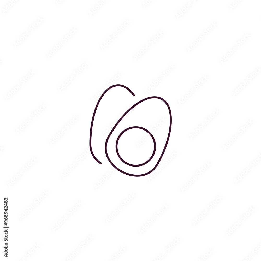 boiled egg outline icon. Linear vector from food concept. Thin line boiled egg icon isolated on white background boiled egg outline icon. Linear vector from food concept. Thin line boiled egg icon isolated on white background