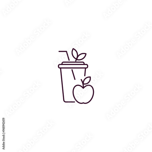 healthy shakes  outline icon. Linear vector from food concept. Thin line healthy shakes  icon isolated on white background