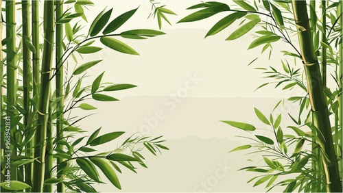 Tropical Bamboo Background for Modern Nature-Inspired Designs