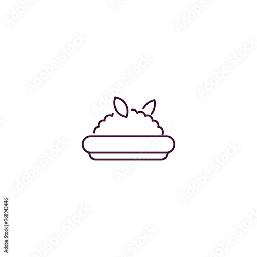 risotto  outline icon. Linear vector from food concept. Thin line risotto  icon isolated on white background