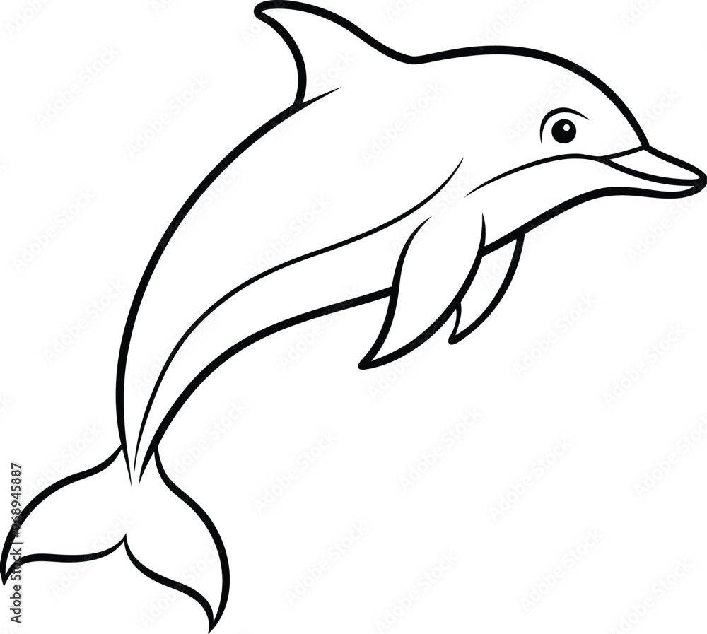 Jumping Dolphin Over Waves Vector Design for Kids to Color
Jumping Dolphin Over Waves Vector Design for Kids to Color