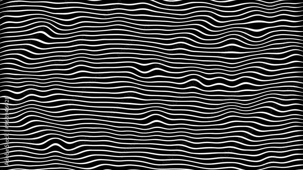 Abstract wavy lines animated black background Abstract wavy lines animated black background