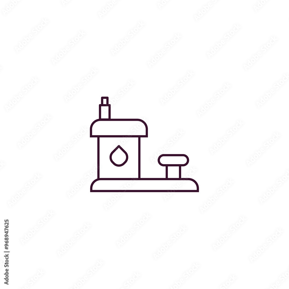 sump pump outline icon. Linear vector from furniture concept. Thin line sump pump icon isolated on white background sump pump outline icon. Linear vector from furniture concept. Thin line sump pump icon isolated on white background