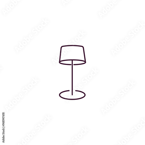 lamps outline icon. Linear vector from furniture concept. Thin line lamps icon isolated on white background