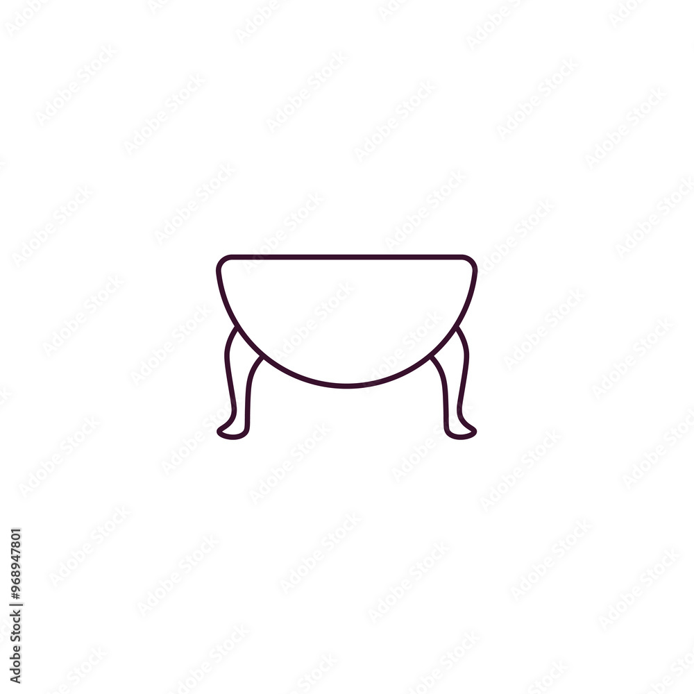 gateleg table outline icon. Linear vector from furniture concept. Thin line gateleg table icon isolated on white background gateleg table outline icon. Linear vector from furniture concept. Thin line gateleg table icon isolated on white background