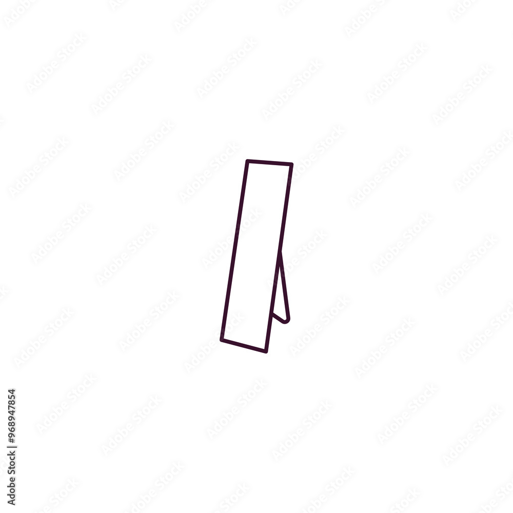 mirror outline icon. Linear vector from furniture concept. Thin line mirror icon isolated on white background mirror outline icon. Linear vector from furniture concept. Thin line mirror icon isolated on white background